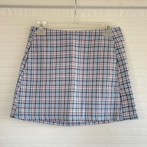 Urban Outfitters Blue & Pink Plaid Skirt - Picture 1 of 5